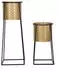 Mauro Ferretti CUP Blumentopf-Ständer 2er-Set Gold/Schwarz Ø26x70cm & Ø23x45cm (1422940000)