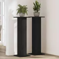 vidaXL Pflanzenst&auml;nder 2 pcs Schwarz Eichen-Optik 30 x 30 x 95 cm