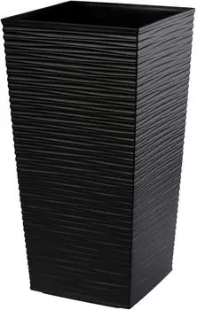 Kadax Pflanzkübel mit Innentopf, Kunststoff, Schwarz, 46.5cm