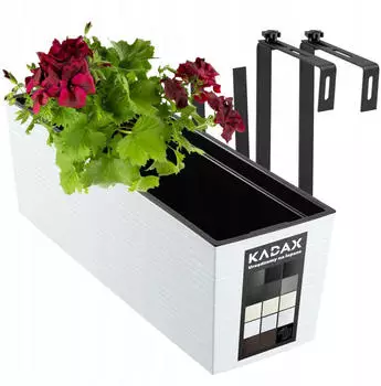 Kadax Blumenkasten Kunststoff, rechteckig, 18,5x56cm, Wei&szlig; (K3859)