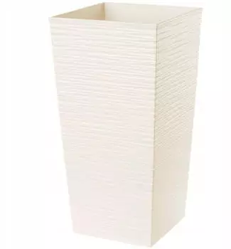 Kadax Blumentopf mit Einsatz, Kunststoff, 35cm, Creme