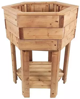 Nativ Haushalt Hochbeet Sechseckig aus Holz, 56x67x80cm (NA115_B)