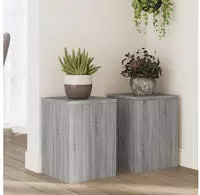 vidaXL Pflanzenst&auml;nder 2 Stk. Grau Sonoma 25x25x35 cm Holzwerkstoff