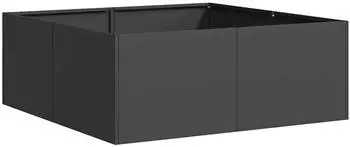 vidaXL Pflanzk&uuml;bel Schwarz 80x80x30cm Stahl (860801)