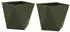 vidaXL Pflanzkübel 2er-Set Stahl Olive Grün 30x30x30cm (883815)