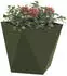 vidaXL Pflanzkübel 2er-Set Stahl Olive Grün 30x30x30cm (883815)