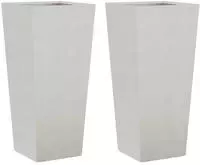 vidaXL Pflanzk&uuml;bel 2 Stk. 35x35x75 cm Edelstahl