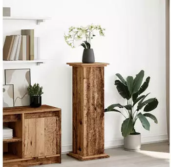 vidaXL Postament mit Stauraum Altholz-Optik 31x30x90cm Holzwerkstoff (854614)