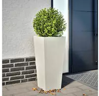 vidaXL Pflanzk&uuml;bel Wei&szlig; 35x35x75 cm Stahl