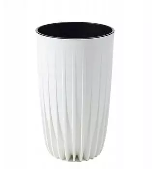 HowHomely Blumentopf Kunststoff Weiß 42cm (EKO)