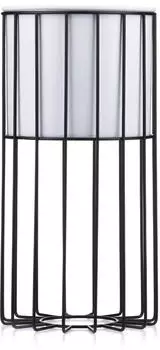 HowHomely Blumenständer Metall Draht rund 42cm, schwarz/weiß (HH-ML-03-BW)