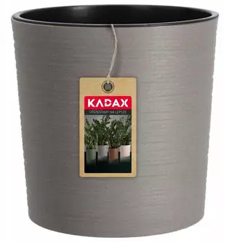 Kadax Blumentopf mit Holzspänen, Ø25cm, Grau (Lecce)
