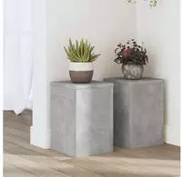 vidaXL Pflanzenst&auml;nder 2 Stk. Betongrau 20x20x30 cm Holzwerkstoff