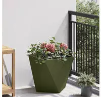 vidaXL Pflanzk&uuml;bel Olive Gr&uuml;n 40 x 40 x 40 cm Stahl