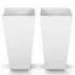 VEVOR Pflanztopf PP 325x325x665mm mit Innentopf & Abflusslöchern, Weiß, 2er-Set