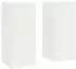 vidaXL Outdoor-Pflanzensäulen 2er-Set Stahl Weiß 24x24x55cm (865814)