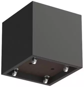 Adezz Carrez Pflanzgefäß mit Rollen Fiberglas schwarz 800x800x800mm