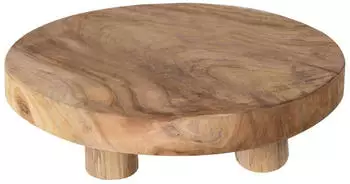 Spetebo Pflanzenhocker Teak massiv 30x7cm (2704)