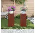 vidaXL Outdoor Pflanzensäule 2 Stk. 24x24x55cm Cortenstahl (865819)