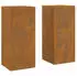 vidaXL Outdoor Pflanzensäule 2 Stk. 24x24x55cm Cortenstahl (865819)
