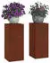 vidaXL Outdoor Pflanzensäule 2 Stk. 24x24x55cm Cortenstahl (865819)