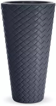 Prosperplast Matuba Slim Blumentopf mit Einsatz 400x400x780mm Anthrazit (DPMT400-S433)