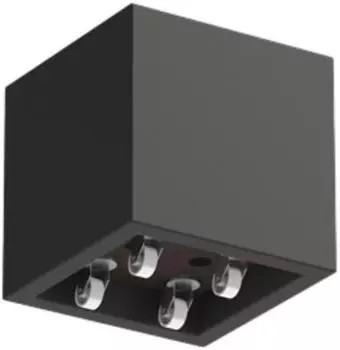 Adezz Carrez Pflanzkübel mit Rollen Fiberglas schwarz 70x70x70cm (PBWL7)