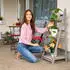 Relaxdays Blumenleiter mit 3 Stufen klappbar 108 cm grau (10026327-59)