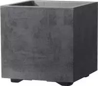 Vaso Cubo - DEROMA - Millennium R - Antracite - Con riserva d'acqua - 25 cm