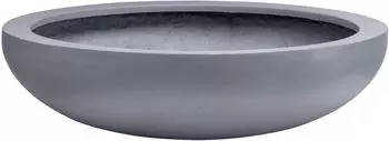 Vivanno Plana Pflanzschale Fiberglas 34x9 cm betongrau