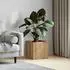vidaXL Wooden planter 40 x 40 x 40 cm artisan oak