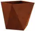 vidaXL Steel planter 40 x 40 x 40 cm brown