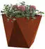 vidaXL Steel planter 40 x 40 x 40 cm brown
