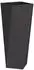 vidaXL Steel planter 30 x 30 x 75 cm black
