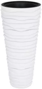 vidaXL Planter with removable insert plastic white