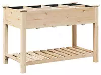 vidaXL Garten-Pflanzgef&auml;&szlig; mit Regal Beige 115 x 59 x 76,5 cm