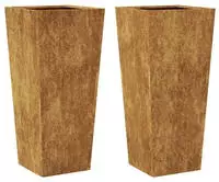 vidaXL Pflanzk&uuml;bel 2 Stk. 35x35x75 cm Wetterfester Stahl