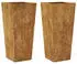 vidaXL Steel planter 35 x 35 x 75 cm brown