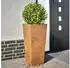 vidaXL Steel planter 35 x 35 x 75 cm brown