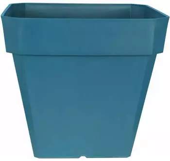 RiViERA Soleilla square plastic flower box 49 x 49 x 45 cm blue