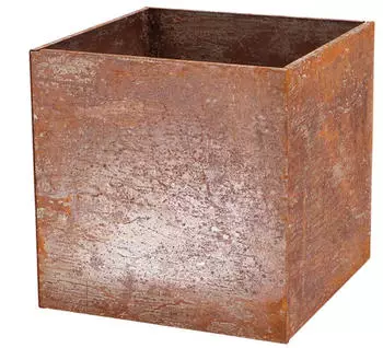 Esschert Square corten steel planter