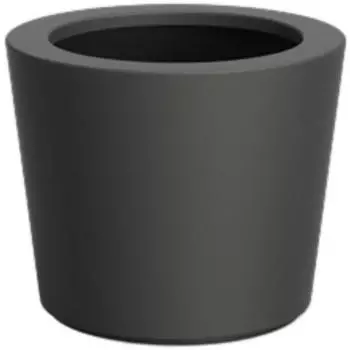 Adezz Conic Pflanzgefäß mit Boden Fiberglas 630x520mm Schwarz (PE4)