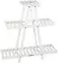 needs&wants Pflanzenregal Holz, weiß, 83x83x28cm, Indoor/Outdoor (73001)