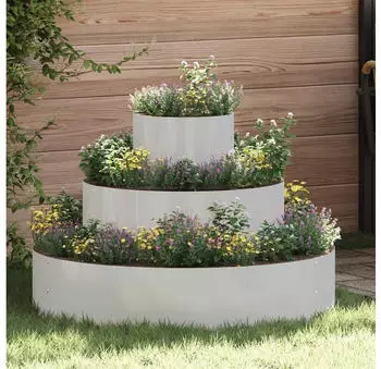 vidaXL Garten-Pflanzgef&auml;&szlig; Edelstahl Silber 90x90x20cm (873652)