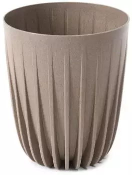 HowHomely EKO Blumentopf Rund Kunststoff 46cm Coffee Latte