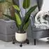 Relaxdays Pflanzenroller Gusseisen rund Ø33,5cm braun (10049711)