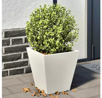 vidaXL Pflanzk&uuml;bel 2 Stk., Stahl, Wei&szlig;, 30x30x30cm (851041)