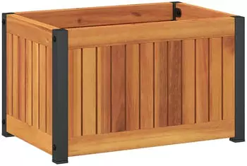 vidaXL Blumentopf Akazienholz und Stahl 45x30x27,5cm (367613)