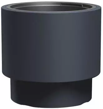 Prosperplast HEOS Blumentopf mit Einsatz, Kunststoff, Anthrazit, &Oslash;40cm H37cm (HEOS)