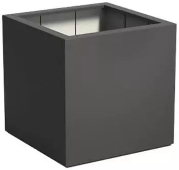 Adezz Carrez Pflanzgefäß mit Boden Fiberglas schwarz 1000x1000x1000mm